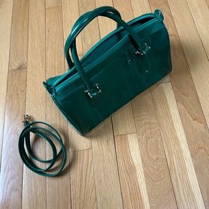 Vintage green eel skin handbag